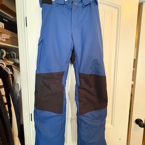 Kids Ripzone 8K Waterproof Blue and Black Snow Pants
